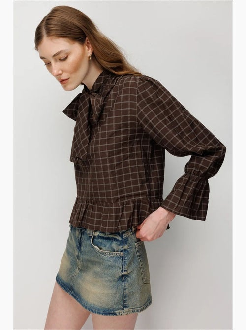 Blouse van katoen mixray - Kiabi