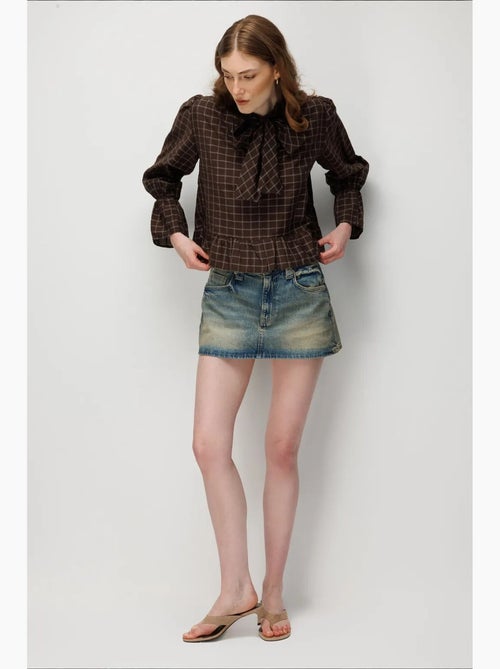 Blouse van katoen mixray - Kiabi