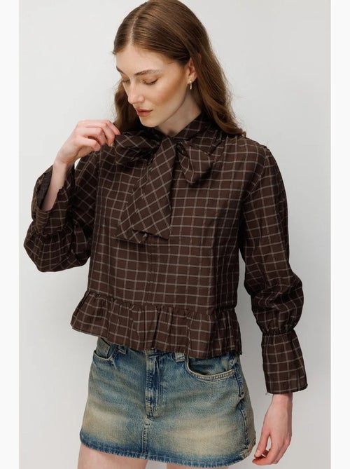 Blouse van katoen mixray - Kiabi
