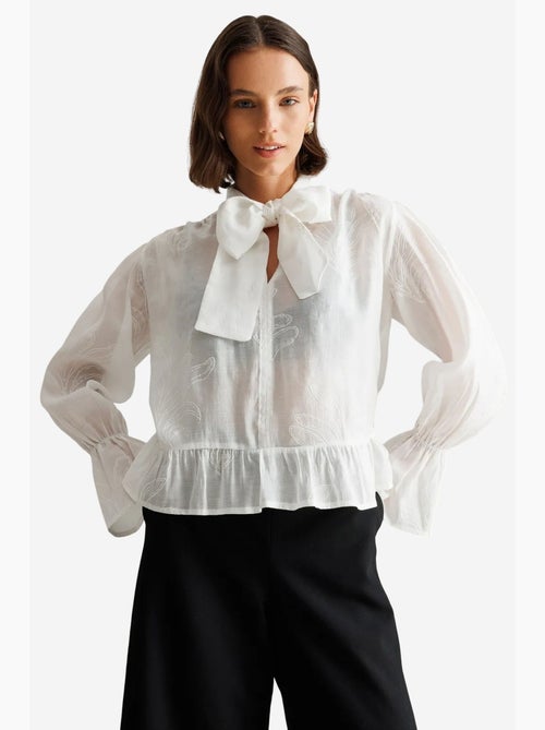 Blouse van katoen mixray - Kiabi