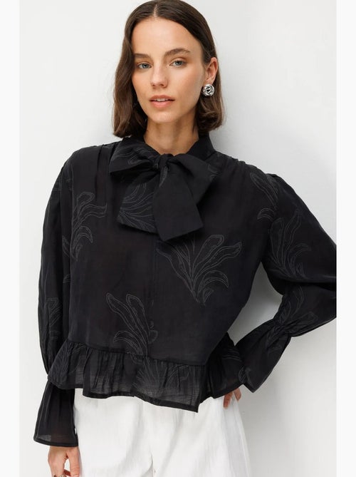 Blouse van katoen mixray - Kiabi