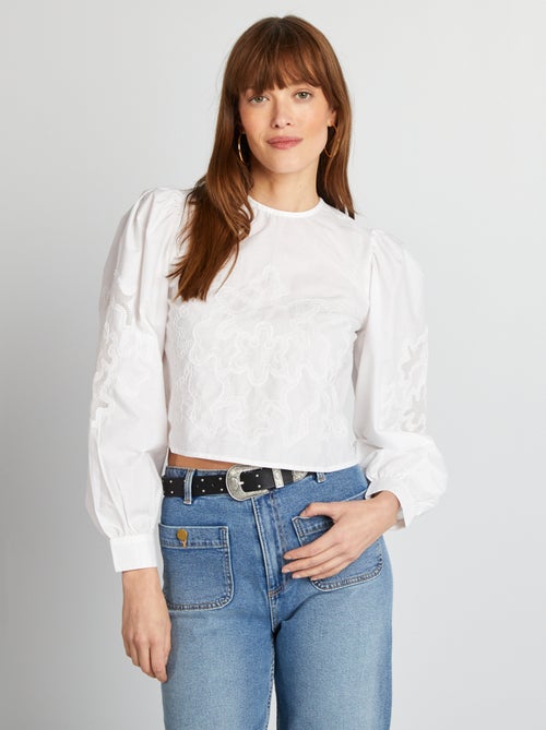 Blouse van katoenen voile - Kiabi