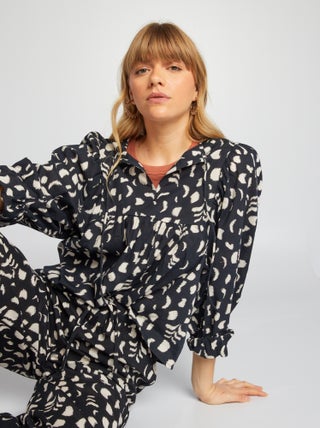 Blouse van katoenen voile