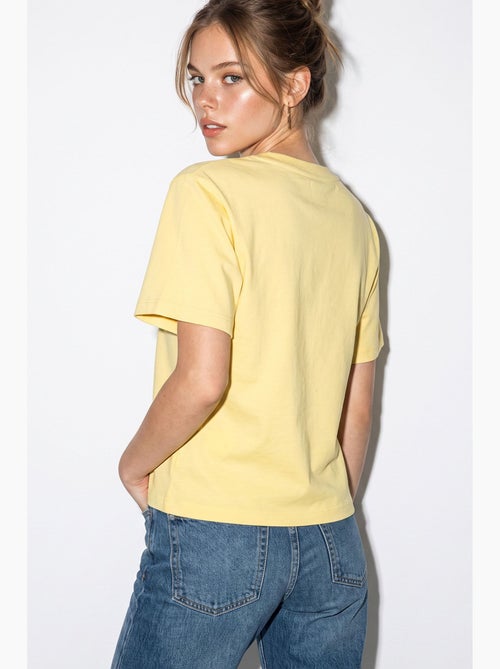 Blouse van katoenmix met ronde hals lucci - Kiabi