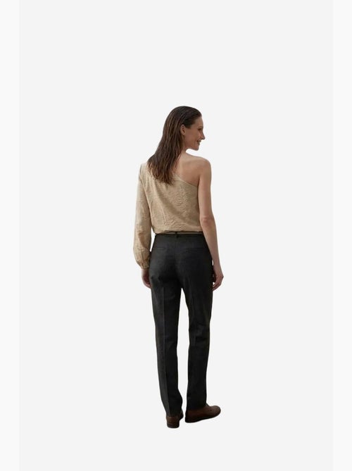 Blouse van katoenpopeline met één schouder en uitsnijding my fashion - Kiabi