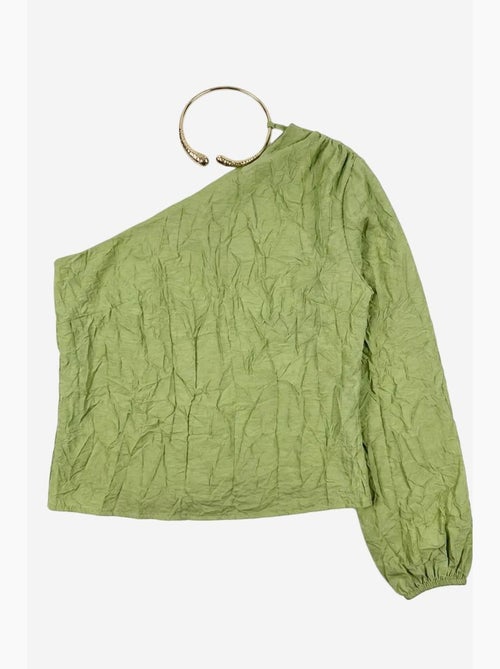 Blouse van katoenpopeline met één schouder en uitsnijding my fashion - Kiabi