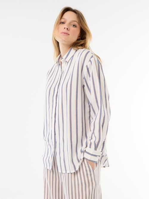 Blouse van linnenmix - Kiabi Blouse van linnenmix - Kiabi