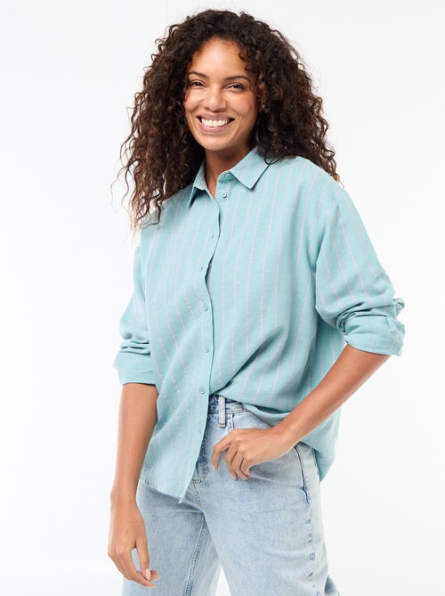 Blouse van linnenmix - Kiabi Blouse van linnenmix - Kiabi