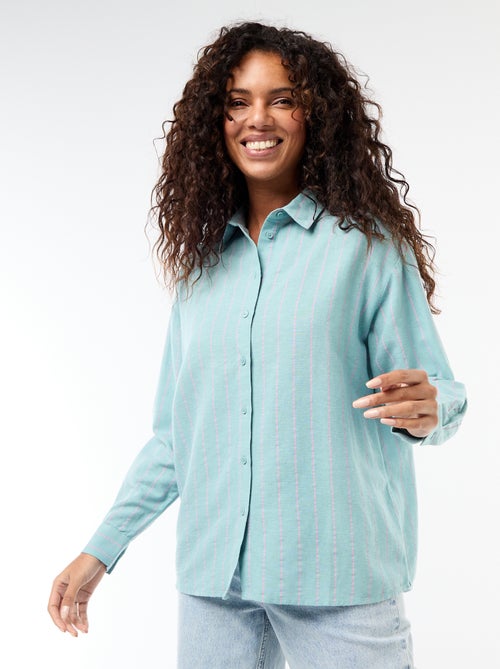 Blouse van linnenmix - Kiabi Blouse van linnenmix - Kiabi