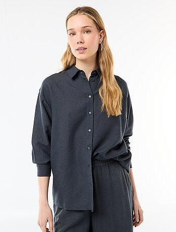 Blouse van linnenmix