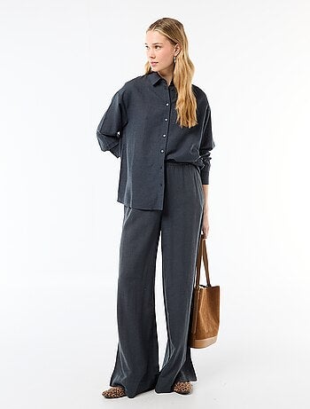 Blouse van linnenmix
