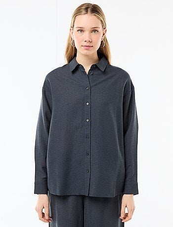 Blouse van linnenmix