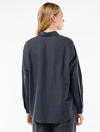 Blouse van linnenmix