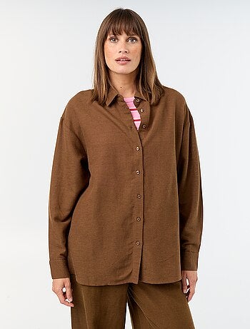 Blouse van linnenmix