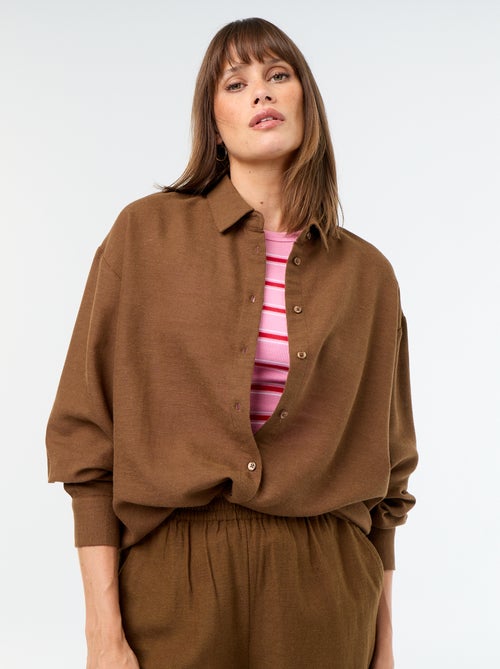 Blouse van linnenmix - Kiabi