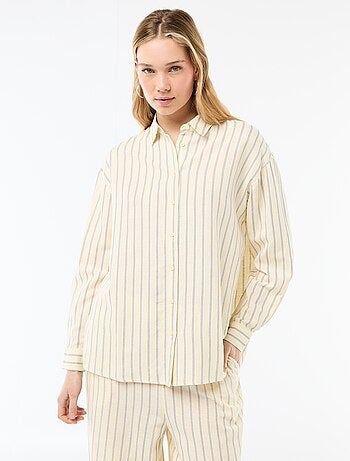 Blouse van linnenmix