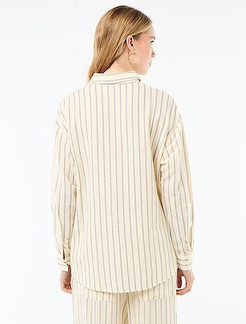 Blouse van linnenmix