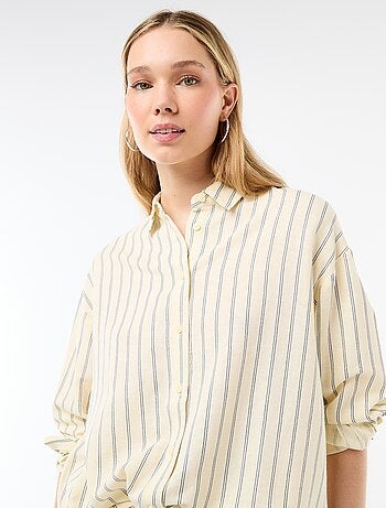 Blouse van linnenmix