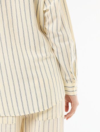 Blouse van linnenmix