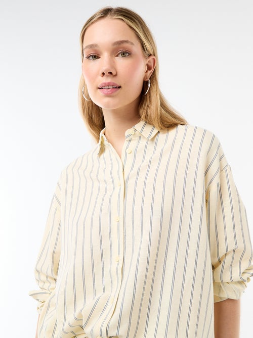 Blouse van linnenmix - Kiabi Blouse van linnenmix - Kiabi