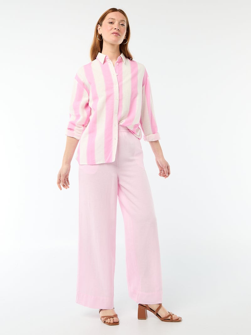 Blouse van linnenmix Rose - Kiabi