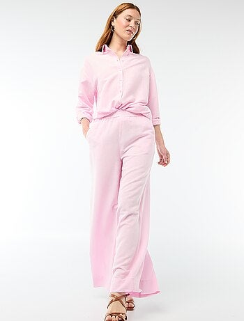 Blouse van linnenmix