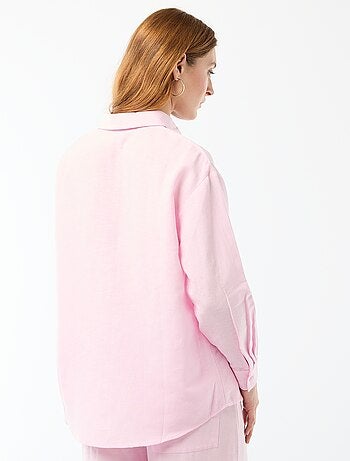 Blouse van linnenmix