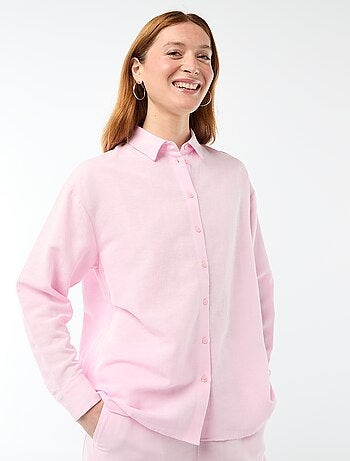Blouse van linnenmix