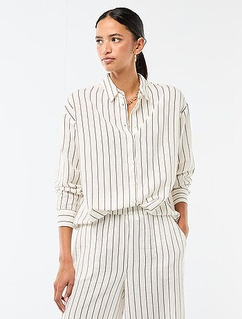 Blouse van linnenmix