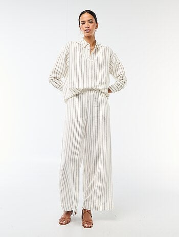 Blouse van linnenmix
