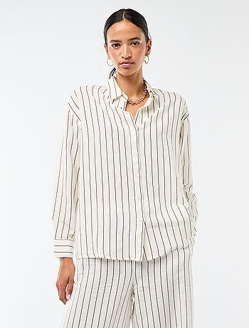Blouse van linnenmix