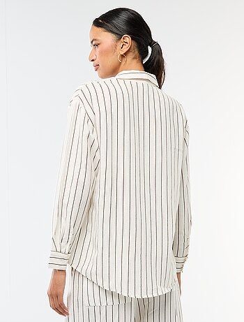 Blouse van linnenmix