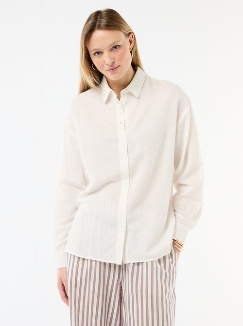 Blouse van linnenmix - Kiabi Blouse van linnenmix - Kiabi