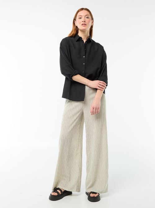 Blouse van linnenmix - Kiabi Blouse van linnenmix - Kiabi