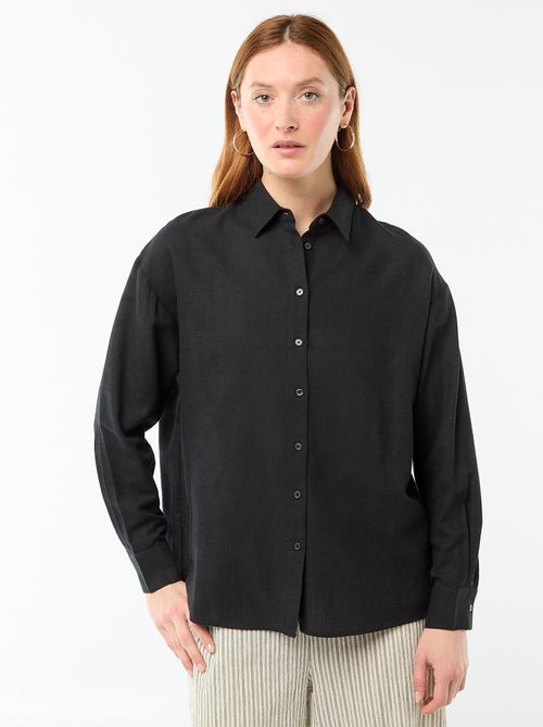 Blouse van linnenmix - Kiabi Blouse van linnenmix - Kiabi