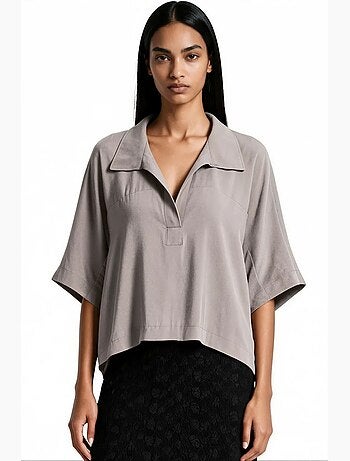Blouse van modalmix busem