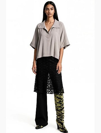 Blouse van modalmix busem