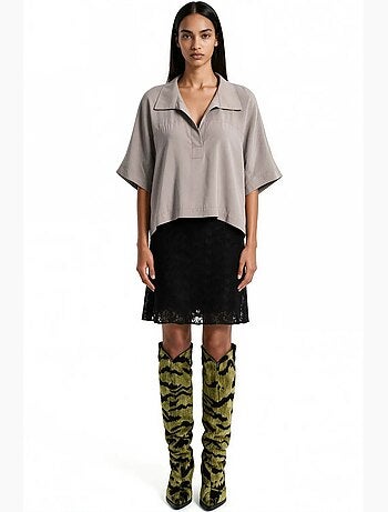Blouse van modalmix busem