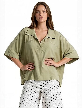 Blouse van modalmix busem