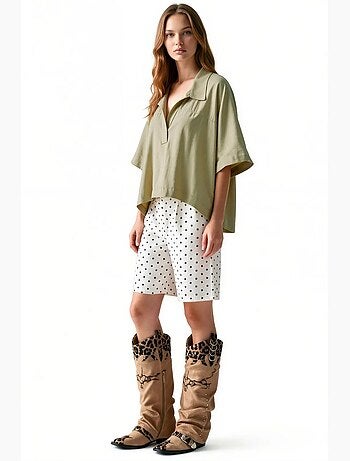 Blouse van modalmix busem