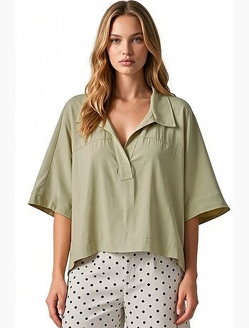 Blouse van modalmix busem