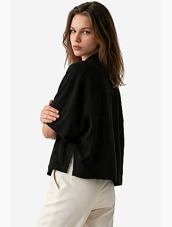 Blouse van modalmix busem