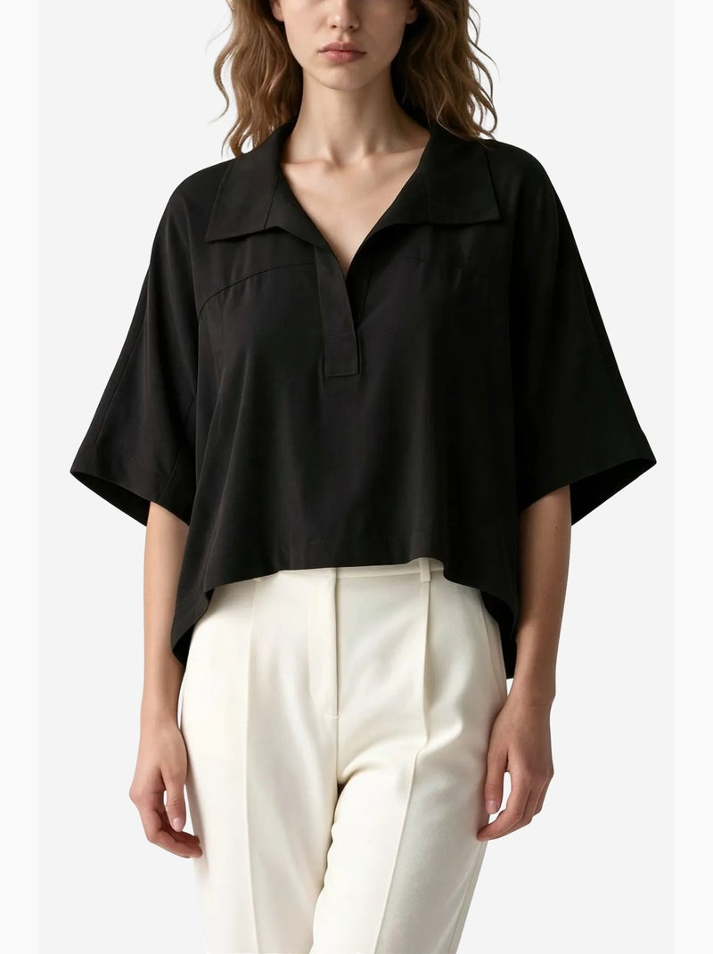 Blouse van modalmix busem Zwart - Kiabi