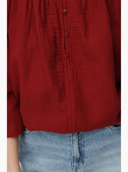 Blouse van mousseline met knopen mixray - Kiabi