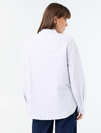 Blouse van oxfordstof met blousekraag