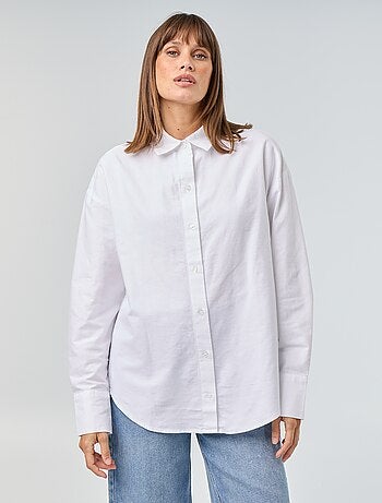 Blouse van oxfordstof met blousekraag