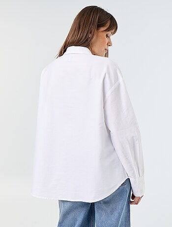 Blouse van oxfordstof met blousekraag