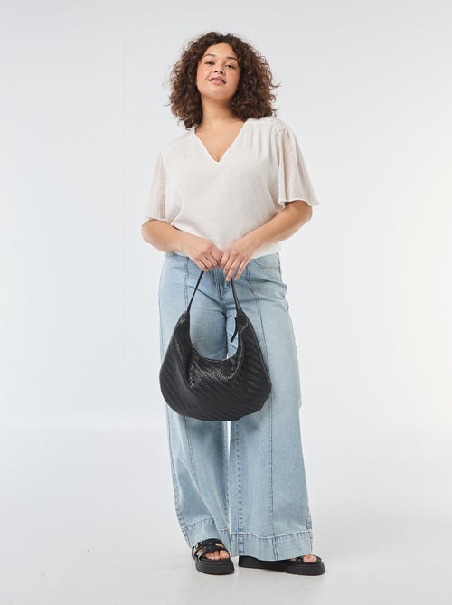 Blouse van plumetis - Kiabi