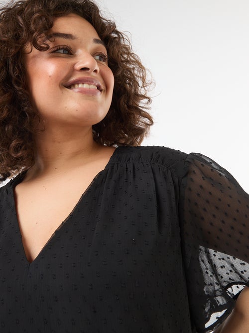 Blouse van plumetis - Kiabi