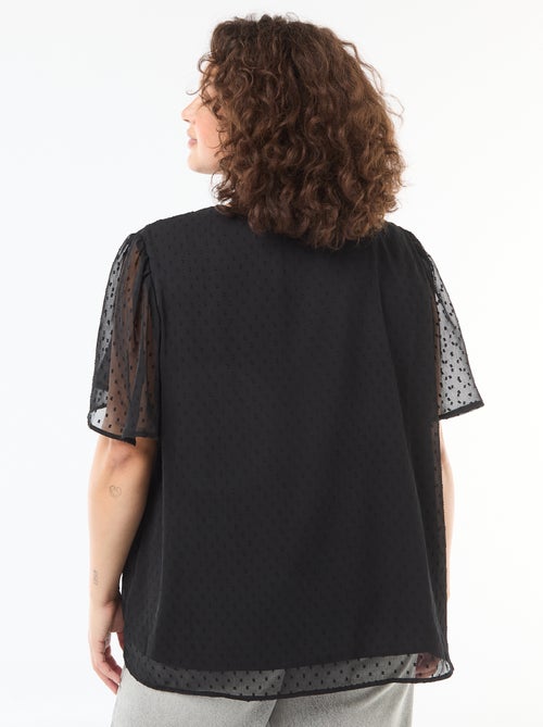 Blouse van plumetis - Kiabi